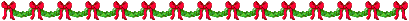 line of Christmas bows